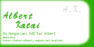 albert katai business card